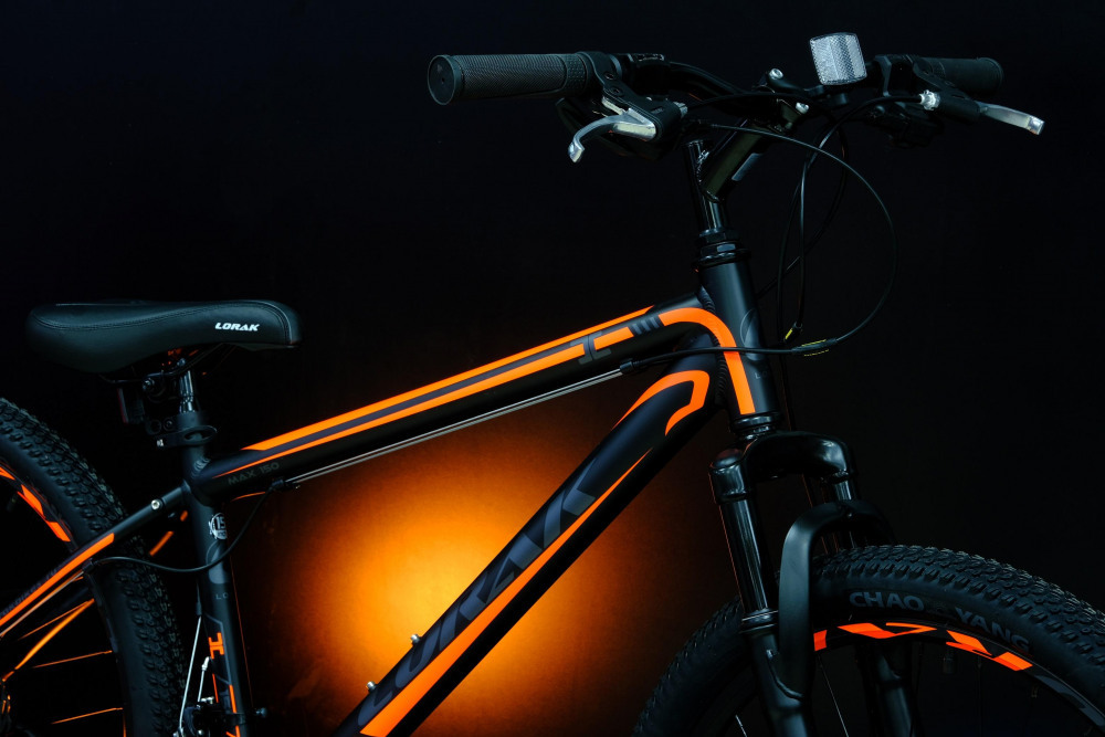 Lorak MAX 150 Матовый Чёрный/Оранжевый 17р (на рост 155-173)