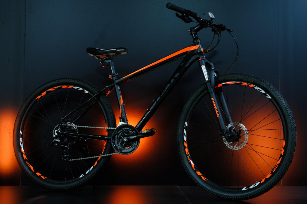 Lorak Sel 9150 Матовый Чёрный/Оранжевый 21р (на рост 183-190)